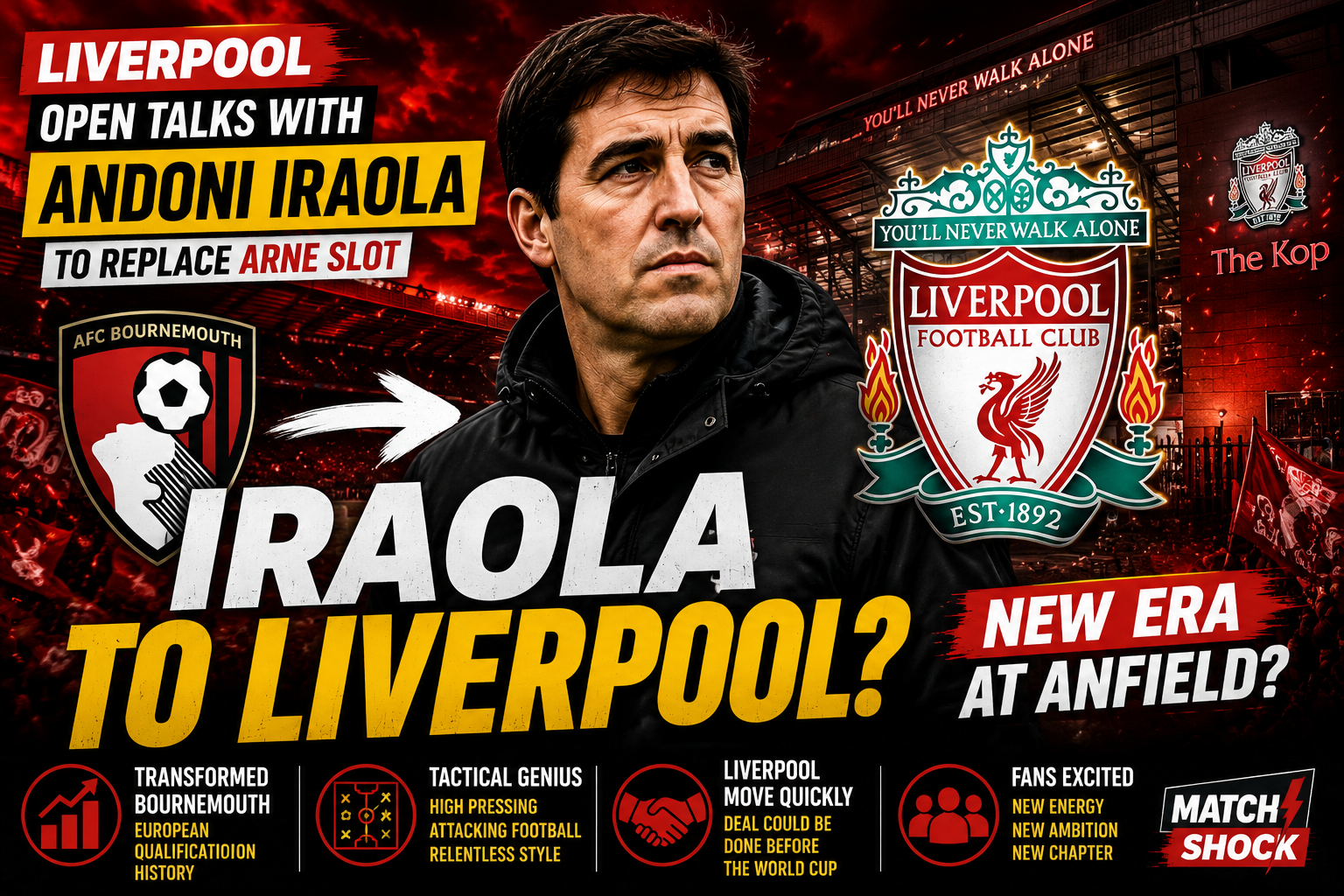 Liverpool Open Talks With Andoni Iraola To Replace Arne Slot