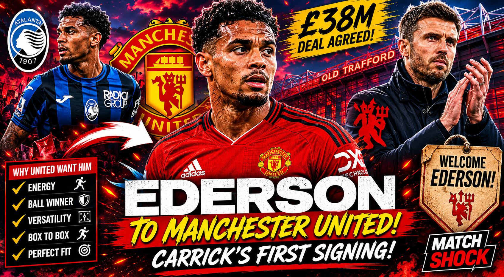 Manchester United Agree Ederson Deal As Carrick Lands First Major Signing