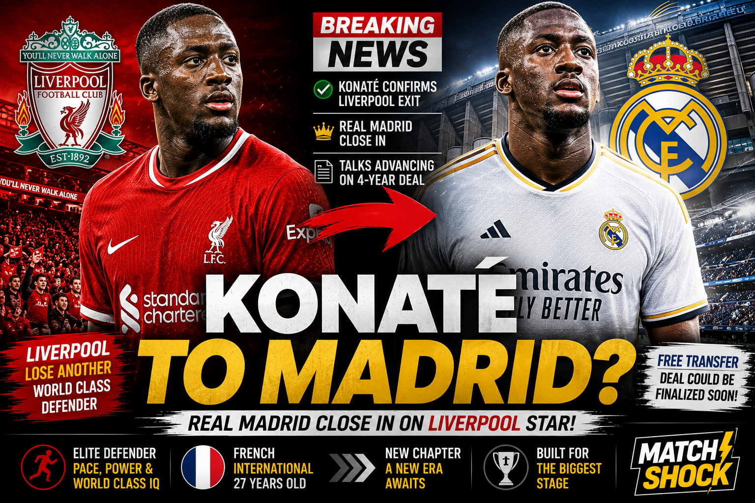 Ibrahima Konaté Edges Closer To Real Madrid After Liverpool Exit