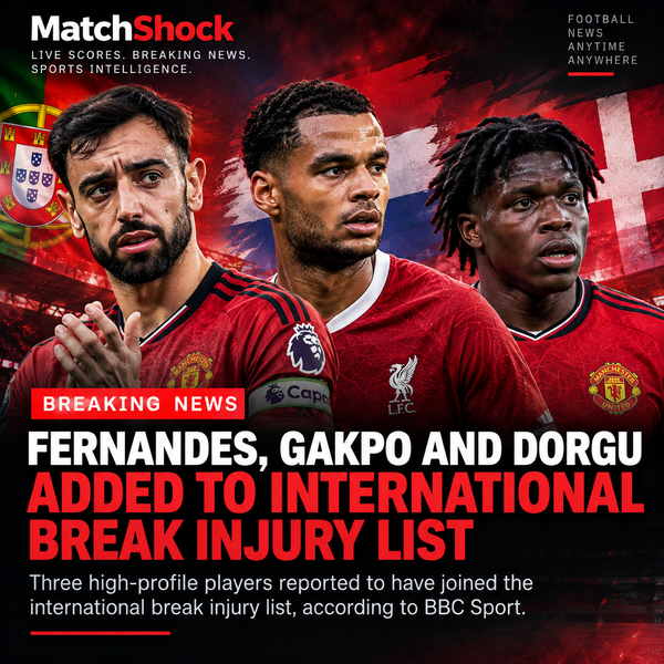 Fernandes, Gakpo and Dorgu added to international break injury list
